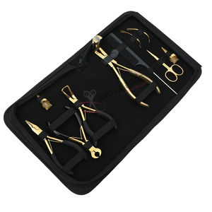 Kit de Herramientas para Extensiones de Cabello: Alicates para Remover Microperlas, Alicates para Extensiones de Cinta Adhesiva, Alicates de Crimpado, Peine de Cola, Peine Separador, Pinza de Dedo y Tijeras - Product Image 1