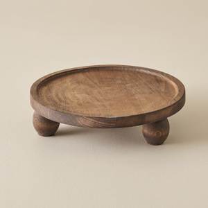 Solid Wooden Handmade Polished Modern Presentation Pedestal Decorative Display <b>Stage</b> Cake Holder Serving <b>Platform</b> Tabletop Home - Product Image 1