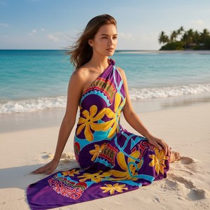 Bohemian Style Women Beach <b>Sarong</b> Wrap Floral Printed Pareo Skirt Soft Breathable Lightweight Swim Cover Up Summer Beachwear - Product Image 3