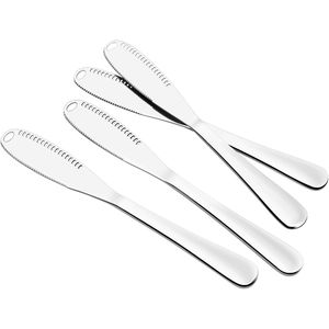 Set di 4 Utensili da Cucina in Acciaio Inossidabile per Burro: Spalmatore, Foratore, Affettatore, Taglierina e Arricciatore per Burro Freddo - Set di Strumenti per Cucinare - Product Image 1