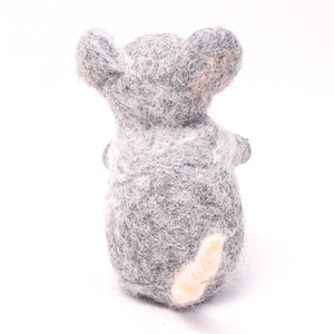Ratón de Fieltro de Lana Hecho a Mano con Calabaza – Figura de Animal de Fieltro Tejido con Aguja, Decoración para el Hogar, Regalo - Product Image 2