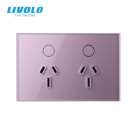 Enchufes Dobles Livolo de 119*78mm, Estándar AU 10A, Certificación SAA para Carga de Móviles y Electrónicos de Uso Diario en Australia y Nueva Zelanda