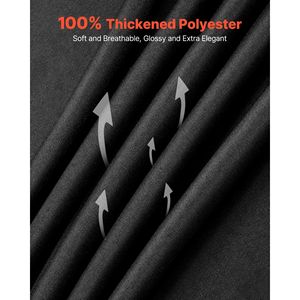 Nappes noires de 120 pouces de diamètre, lot de 10, résistantes aux taches et aux plis, lavables en machine, en polyester - Product Image 4