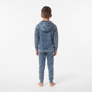 Conjunto de Sudadera con Capucha y Cremallera Completa de Forro Polar para Niños con Logotipo Personalizado, Lavado Ácido, de Algodón Grueso, Chándal Deportivo Informal - Product Image 2