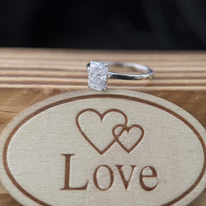<b>Cushion</b> Cut Diamond Ring 1.10ct D VVS2 IGI Certified 14K White Gold Engagement Wedding Jewelry - Product Image 5