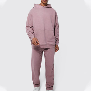 Conjunto de chándal reversible casual con capucha de algodón ligero, con cremallera y costuras personalizadas, para hombre, de corte holgado, corto, cortavientos de invierno, liso - Product Image 5