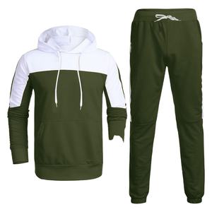 Fitness Sports à capuche solide survêtement décontracté personnalisé hiver deux pièces ensemble hommes joggeurs en gros de haute qualité adultes complets - Product Image 1
