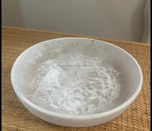 Tazón para ensalada y sopa de resina epoxi con diseño de remolino de mármol personalizado Aqua Design, hecho a mano, ecológico, para servir, decoración del hogar, regalos, venta al por mayor - Product Image 3
