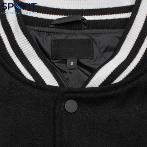 เสื้อแจ็คเก็ตเลตเตอร์แมนสำหรับผู้ชาย ผลิตภัณฑ์ฤดูหนาวแบบ Private Label สำหรับเสื้อผ้าสั่งทำพิเศษ ไซส์พลัส พร้อมโลโก้สั่งทำพิเศษ เสื้อแจ็คเก็ต Varsity ทรงโอเวอร์ไซส์สำหรับผู้ชาย - Product Image 3