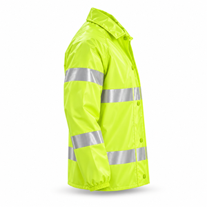 Chaqueta de Seguridad Reflectante de Alta Visibilidad, Ropa de Trabajo Impermeable con Cierre de Presión Frontal, Marca Personalizada de Alta Visibilidad, Logotipo Súper Personalizado - Product Image 3