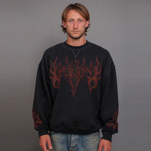 OEM <b>Rhinestone</b> Sweat Shirts Men's Long Sleeve Crew Neck <b>Rhinestone</b> Sweatshirts <b>Tops</b> Men Winter Street <b>Rhinestone</b> <b>Tops</b> - Product Image 5