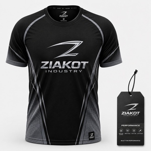 ZIAKOT industry New design Men's Custom Light Blue White Performance <b>T</b>-<b>Shirt</b> - Product Image 6