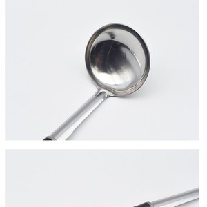 Korean Stainless Steel <b>Ladle</b> with Hanging Hook ABS Handle Kitchen Restaurant <b>Soup</b> Spoon Medium Size - Product Image 3