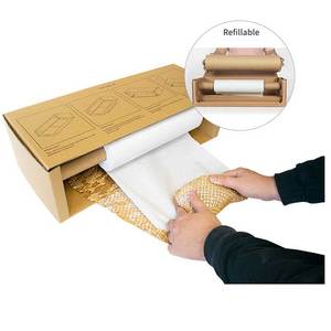 Premium Quality Honeycomb Wood <b>Wrap</b> with Cardboard Dispenser Eco Packaging Protective Film <b>Roll</b> for Industrial Commercial Use - Product Image 2