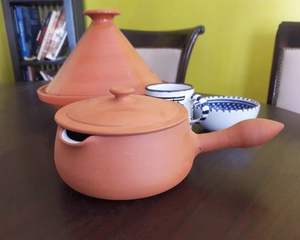 หม้อดินเผาทำมือยุคใหม่ พร้อมหูจับ อุปกรณ์ทำอาหารแบบดั้งเดิม สำหรับใช้ในครัวส่วนตัว - Product Image 3