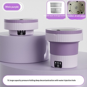 Machine à laver portable pliable 7L en gros d'usine, lave-linge automatique au design compact pour vêtements de bébé, sous-vêtements et <span class=keywords><strong>chaussettes</strong></span> - Product Image 6