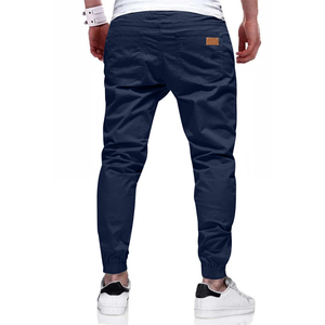 Pantalones Jogger Cargo Azul Marino para Hombre, Pantalones Casuales Ligeros con Bolsillos Laterales y Dobladillo Elástico - Product Image 5