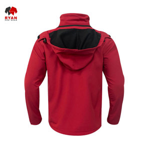 แจ็คเก็ตซอฟต์เชลล์ดีไซน์พิเศษสำหรับผู้ชาย ยี่ห้อ Ryan Pro Gear ปิดซิป พร้อมโลโก้แบบกำหนดเอง สวมใส่สบายๆ - Product Image 4