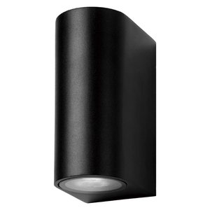 Luz de pared de plástico GU10 Luz de pared de jardín al aire libre Rectangular 220-240V Negro Impermeable Luz de pared de césped moderna - Product Image 1