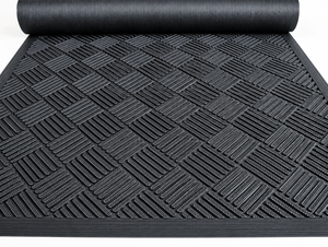 Heavy-Duty <b>Rubber</b> Scraper Doormat Criss-Cross Basketweave Anti-Slip <b>Outdoor</b> Entrance <b>Mat</b> - Product Image 5