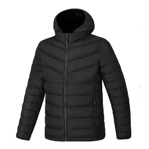 Veste matelassée personnalisée pour homme, style mode, chaude, imperméable, respirante, vente en gros, streetwear d'hiver, à capuche, réversible, avec fermeture éclair verticale - Product Image 2
