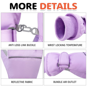 Guantes de Esquí de Neopreno con Calefacción Eléctrica para Invierno, Forro Térmico, Impermeables, Antideslizantes, con Cierre de Gancho y Bucle en la Palma para Snowboard - Product Image 4