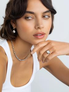 Bague de fiançailles solitaire Cushion en diamant de laboratoire, or massif 14K 18K, rhodium noir, sertie à griffes géorgiennes, 6.27ct VS+VVS+ IGI - Product Image 2