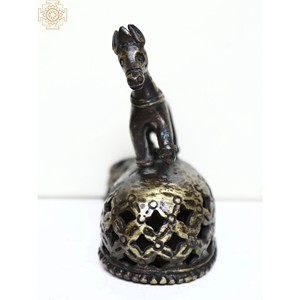 Escultura de ídolo de caballo de latón artesanal, mesa decorativa, pieza de exhibición hecha en India - Product Image 2