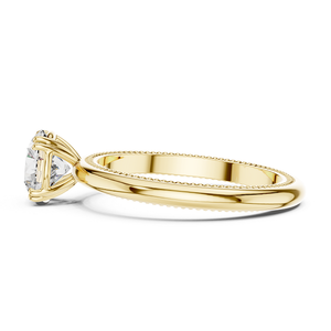 Bague de fiançailles classique en diamant de laboratoire 1 carat taille brillant, or, bijoux fins de luxe, design élégant et étincelant - Product Image 2