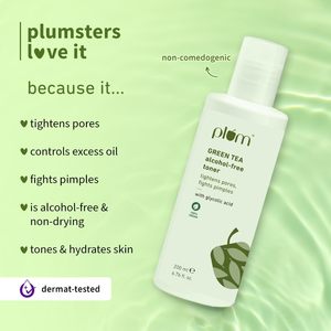 Tonique visage au thé vert et à la prune pour peaux grasses et sujettes à l'acné |   Avec de l'acide glycolique |   Femmes et Hommes |   6,76 fl oz (200 ml) - Product Image 3