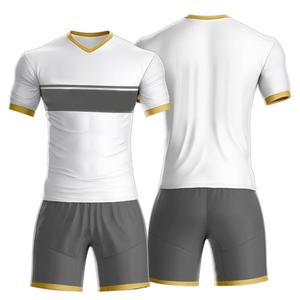 Custom Blue and Black Striped Soccer Jersey and Shorts Set Breathable Quick Dry Football Team Uniform Sublimated Sportswear - Product Image 5