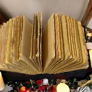 Vintage Leather Bound Journals Handmade Rustic Finish Book for Men and Women Unlined Craft <b>Paper</b> 200 Pages Alloy Buckle - Product Image 4