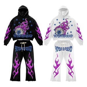 Conjunto de 2 Piezas de Sudadera con Capucha y Pantalones Deportivos con Pedrería Personalizada - Product Image 5