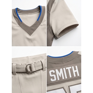 Ensemble de t-shirts personnalisés pour hommes, vêtements d'équipe de football américain en polyester et élasthanne, avec étiquette privée OEM - Product Image 4