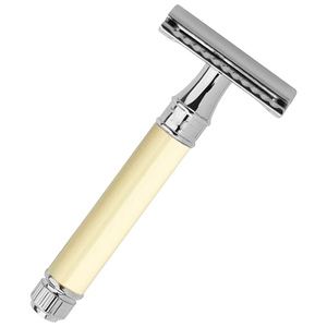 Rasoir de sécurité professionnel à double tranchant pour le rasage du visage, avec crème, manche en bois, lame en acier inoxydable, pour hommes, OEM ODM - Product Image 6