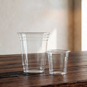 Gobelet en plastique transparent à paroi simple de 95 mm de diamètre avec couvercle en dôme de forme ronde pour boissons, café et autres. - Product Image 3