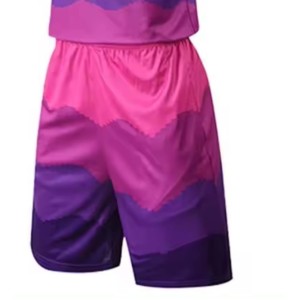 Unisex Gradient for <b>Pink</b> Basketball Jersey Set Sleeveless Moisture Wicking Breathable Windproof Elastic Waist Custom Sport - Product Image 4