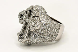 Impresionante Anillo Cruzado con Incrustaciones de Circonitas en Plata de Ley 925, Joyería Clásica de Moissanita para Regalo de Aniversario o Fiesta - Product Image 3