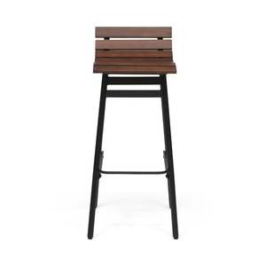 Tabouret de bar contemporain de luxe en métal avec siège rembourré, chaise de comptoir pour îlot de cuisine - Product Image 2