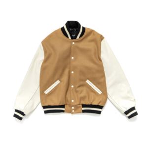 Chaqueta universitaria bordada de chenilla personalizable con logotipo frontal de lana impermeable y transpirable para hombres y mujeres, informal de invierno - Product Image 5