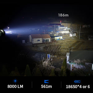 Lampe frontale LED rechargeable étanche ZeroBeam H50, 8000 lumens, éclairage ultra large avec réglage lumière de lune pour les tâches nocturnes - Product Image 2