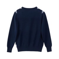 Pull en acrylique premium pour garçons, rayé, décontracté, léger, respirant, col rond, motifs patchwork, confortable à porter toute la journée