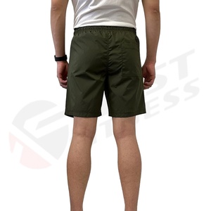 2025 New Style High Street Customized Design <b>Knee</b> Length Shorts <b>Elastic</b> Waist Closure Best Selling Wholesale 100% Cotton Solid - Product Image 3