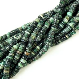 Natural Green Emerald Heishi <b>Beads</b> 5-6MM Emerald Wheel Tyre Shape <b>Beads</b> Heishi Shape Emerald Gemstone Emerald <b>Beads</b> For Jewelry - Product Image 2