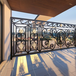 Rampe de balcon en acier, rampe de balcon sur mesure en fer forgé, rampes de balcon décoratives, design moderne extérieur, durable - Product Image 5