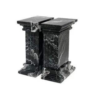 Green Marble Bookend Decorative Geometrical Design <b>Desk</b> Office Organizer Classic Bookend In <b>Old</b> Style - Product Image 3