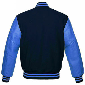 Blouson Bomber Unisexe Premium Hiver Patchwork Broderie Laine Cuir Personnalisé Vintage - Product Image 3