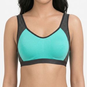 Women Non-Wired Seamless Breathable Sports <b>Bra</b> with <b>Halter</b> <b>Neck</b> for Running Yoga Gym and Daily Activities Medium Support - Product Image 1