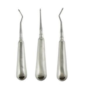 Juego de Elevadores Dentales Apexo, 3 Piezas, Rectos, Izquierdos y Curvos, Instrumentos de Extracción de Raíces, Acero Inoxidable, Reutilizables, Certificación CE - Product Image 2