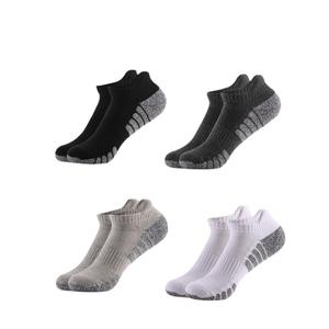 Black Ankle Running <b>Socks</b> Men's Breathable Solid Sport <b>Socks</b> with Gray Heel and Toe Reinforcement for Summer Activities - Product Image 5